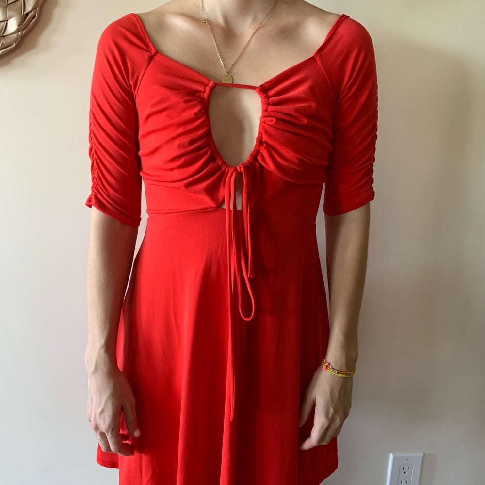Sexy red Nasty Gal mini dress sz M